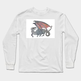 Spiro the Dragon: a Patterned Spirograph Collage Long Sleeve T-Shirt